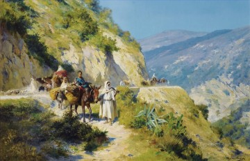 Eugenio Girardet Painting - Los árabes en la migración Eugene Girardet Orientalista